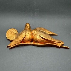 Vintage Burwood 2024 gold bird wall decor. Shabby chic, cottage